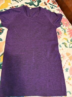 lululemon athletica Heathered Purple Crewneck Tee